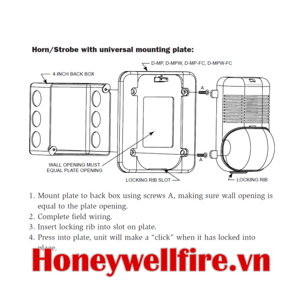 P700A-E Còi đèn báo cháy kết hợp loại địa chỉ, Notifier N6000